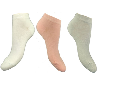 Damen Sneaker Socken (Farbmix) aus Bambuscellulose gew. Viskosefaser (3 Paar) - Organicshop24