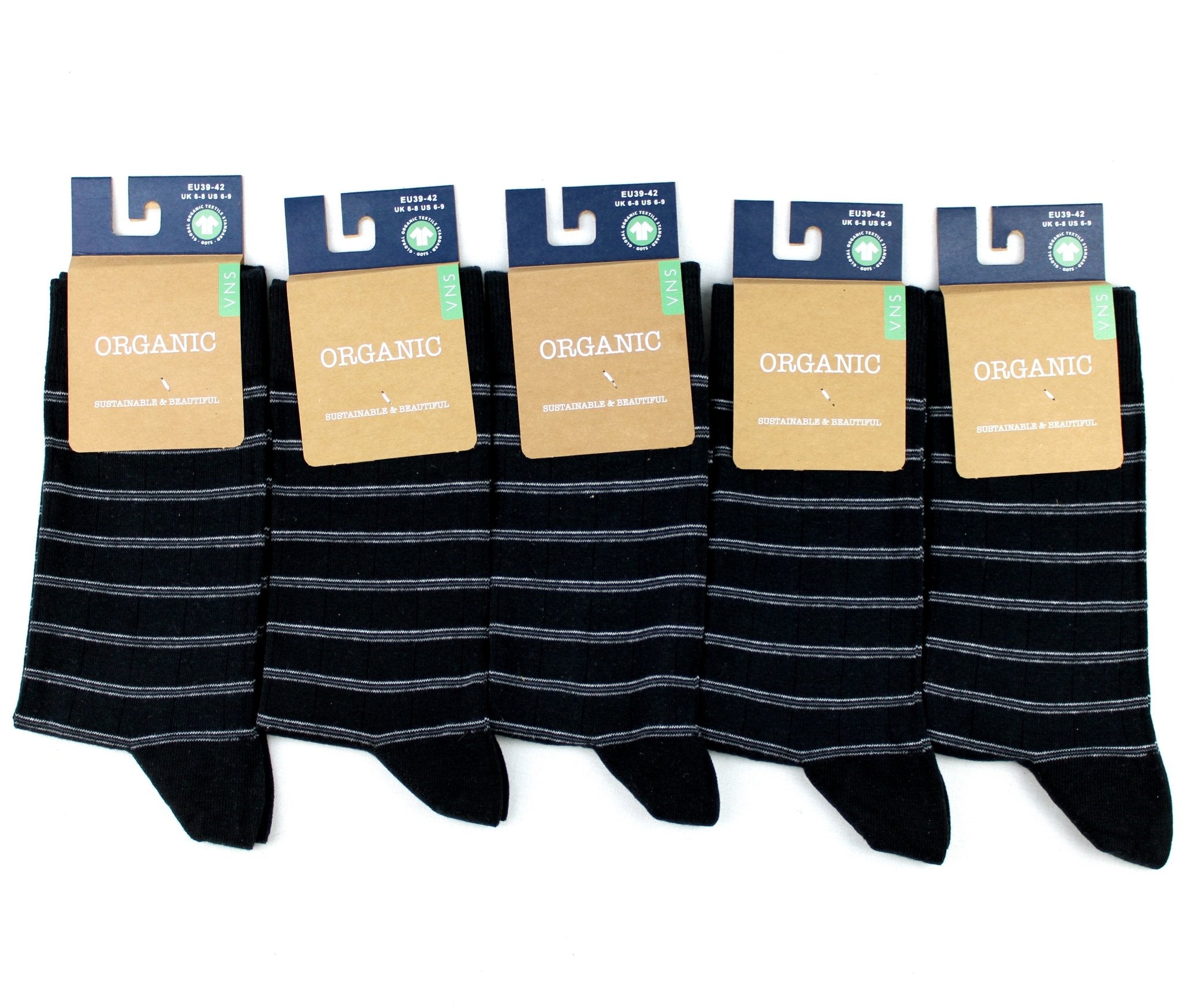 GOTS zertifizierte Bio Baumwolle Socken in "5er Pack"(7,50€/Paar) - Organicshop24