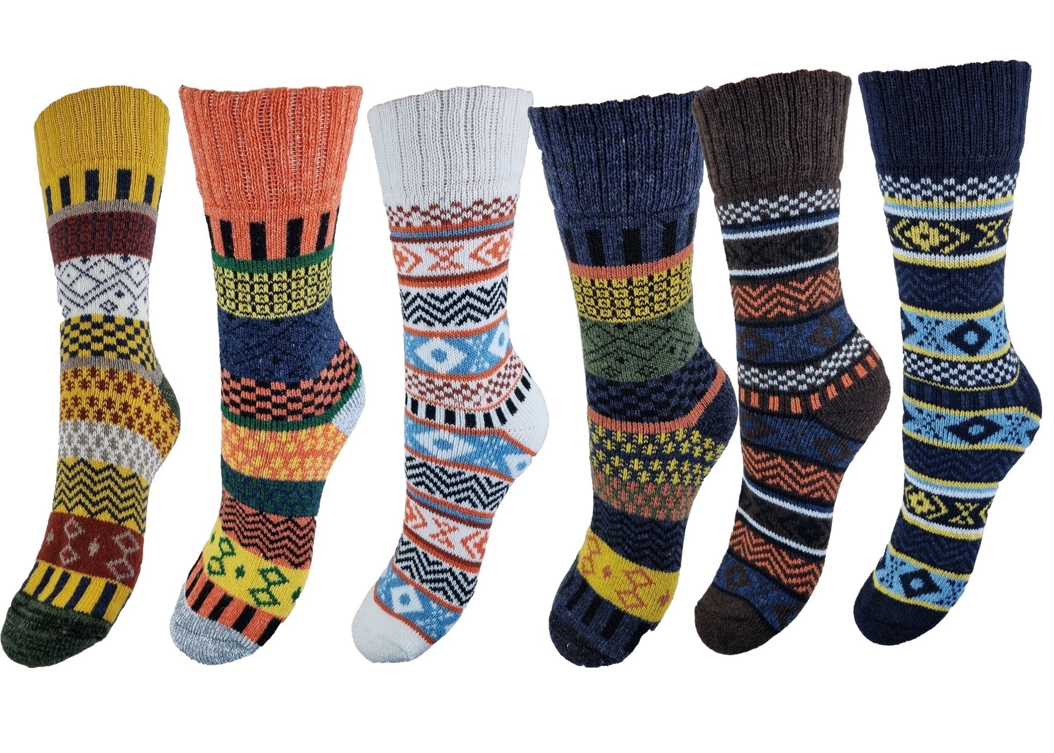 Norwegischen warmen Socken mit hochwertiger Wolle in 6er-Pack - Organicshop24