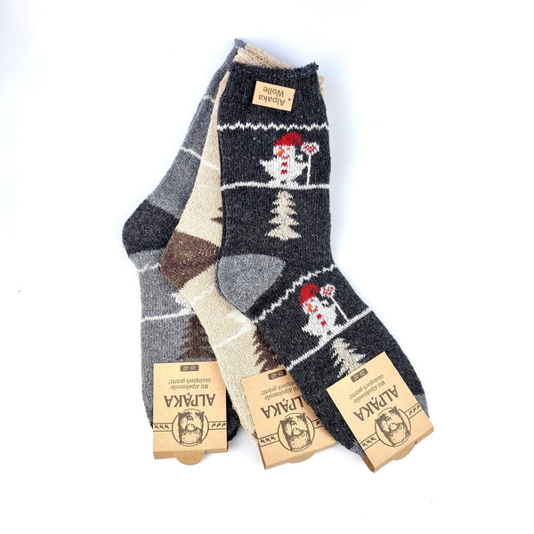 Winter Thermo Socken aus Alpaka Wolle 3er Pack - Organicshop24