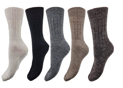 Winter Thermo Socken mit Schafwolle und Alpakawolle 5er Set - Organicshop24